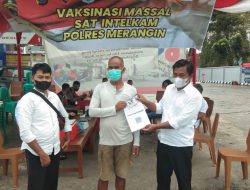 Polres Merangin Dalam Melayani Masyarakat Buka Gerai Vaksin Di BPOM Bensin