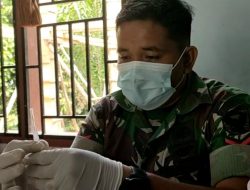 Serbuan Vaksinasi Kodim 0420/Sarko Terdepan Melayani Suntikan Dosis Vaksin Untuk Masyarakat