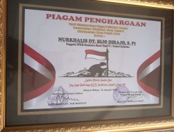 Nagari Pejuang Situjuah Batua Berikan Penghargaan untuk 32 Tokoh yang Peduli dengan Tragedi Lurah Kincia, H.Nurkhalis Dt.Bijo dirajo Spt Salah Satu Penerima