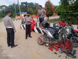 Terjadi Adu Kambing Scopy vs Beat di Depan Pom Tambang Baru