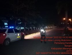 Sat Samapta Polres Merangin Tak Kenal Waktu Dalam Bertugas Sampai Larut Malam