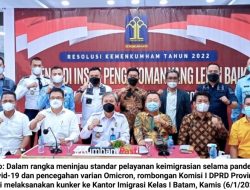 Komisi I DPRD Kepri ke Kantor Imigrasi Kelas I Batam: Pastikan Pelayanan Aman dan Sesuai Prokes
