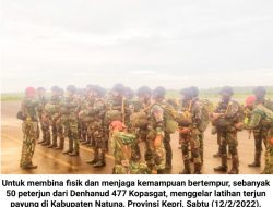 50 Penerjun Denhanud 477 Kopasgat Latihan Terjun Payung di Natuna