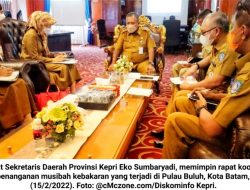 Pj Sekdaprov Kepri Pimpin Rakor Penanganan Pasca Kebakaran di Pulau Buluh