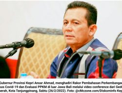 Melalui Vicon, Ansar Ahmad Ikuti Rakor Bahas Covid-19 & PPKM