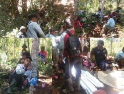 Gotong Royong Pemasangan Saluran Pipa Air Bersih Sungai Rebung I Bukit Barisan Muara Madras