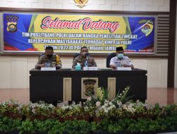 Kapolres Dan Sekda Terimah Kunjungan Puslitbang Polri Di Polres Muaro Jambi