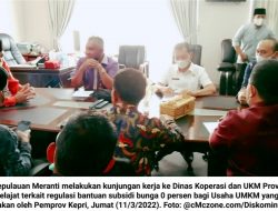 Soal Subsidi Bunga 0% Bagi Pelaku UMKM: Pemkab Meranti Belajar ke Kepri