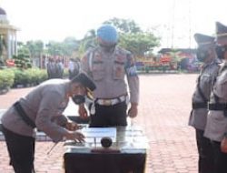 Kapolres Rohil Pimpin Sertijab Wakapolres, Kabagren, Kasatpol Airud dan 5 Kapolsek