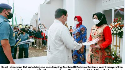 53 Ahli Waris Pahlawan KRI Nanggala-402 Resmi Tempati Rusus dari Negara
