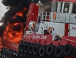 Kapal TB Bojoma 2906  Terbakar, Satu ABK Meninggal Ditempat