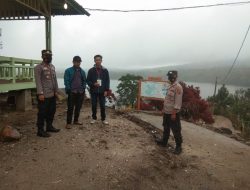 Kapolsek jangkat (Iptu deni saepudin) pantau keamanan Pengunjung wisata Danau pauh