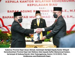 Ansar Ahmad Pimpin Sertijab Kakanwil Kemenkumham Kepri: Saffar Muhammad Gantikan Agung Rektono