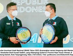 Menkes Canangkan BIAN 2022 di Kepri, Ansar Ahmad: Jadikan Upaya Perluas Cakupan Imunisasi