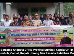 H.Nurkhalis Dt.Bijo Dirajo Bersama UPTD-BLK Payakumbuh Buka Pelatihan Menjahit di Nagari Andiang