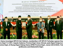 Pemprov Kepri Raih Opini WTP Ke-12, Ansar Ahmad: Bukti Transparansi dan Akuntabilitas…