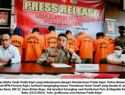 19 Orang jadi Tersangka Kasus Pemalsuan Surat Tanah di Bintan