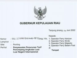 Soal Harga Tiket Trip Kepri-Singapura, Ansar Ahmad: Saya Minta Mereka Turunkan Harga Tiket…