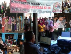 Dalam Hari Bhayangkara Ke-76, Kapolsek Jangkat Melaksanakan Vaksinasi Massal