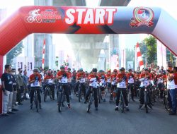 Polres Sarolangun Gelar Sepeda Santai Bersama di HUT Bhayangkara ke-76