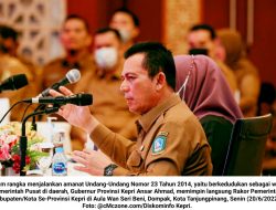 Rakor Pemkab/Pemko Se-Kepri, Ansar Ahmad: Mudah-mudahan Jadi Model bagi Provinsi Lain Se-Indonesia