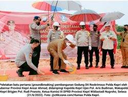 Ansar Ahmad Lakukan ‘Groundbreaking’ Pembangunan Gedung Ditreskrimsus Polda Kepri