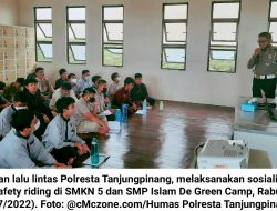 Satlantas Polresta Tanjungpinang Sosialisasi Safety Riding kepada Pelajar