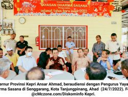 Ansar Ahmad Jamin Pembangunan Jalan Tidak Rusak Estetika Vihara Dharma Sasana