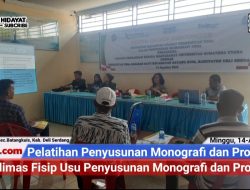 Tim Abdimas FISIP USU Gelar Pelatihan Penyusunan Monografi dan Profil Desa