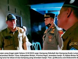 2 Kampung Terendam Banjir di Bintan, Ronny Kartika Langsung Turun ke Lokasi