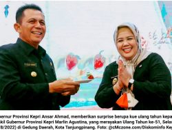 Surprise! Kue Ulang Tahun Berwarna Biru Kombinasi Kuning untuk Marlin Agustina dari Ansar Ahmad