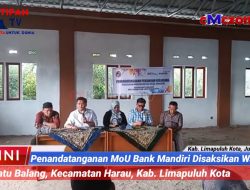 Terkait Program Jagung, Wabup Limapuluh Kota Saksikan Penanda Tanganan MoU Bank Mandiri dan Wali Nagari Batu Balang