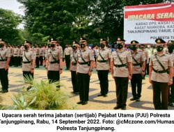 Sertijab PJU Polresta Tanjungpinang, Ini Nama-namanya…