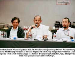 PT Timah Ajukan Pembaruan Lokasi Eksplorasi Timah di Lingga dan Karimun, Ini Kata Adi Prihantara…