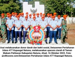 HUT Ke-75 Kopasgat TNI AU: Kopasgat Natuna Laksanakan Donor Darah, Bakti Sosial dan Ziarah ke TMP…