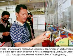 Soal Obat Sirup, Polresta Tanjungpinang Lakukan Sosialisasi dan Himbauan…