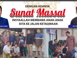 Wabup RKN Bersama Bacaleg Eko Wahyudi Gelar Sunatan Massal di Nagari Andiang