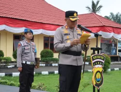 AKBP Heri Supriyawan, SIK. MH Pimpin Gelar Pasukan Ops Patuh 2023 di Halaman Mako Polres Tanjabtim