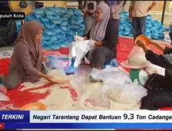 Nagari Tarantang Limapuluh Kota Terima Bantuan Cadangan Pangan Dari Pemprov Sumbar 9,3 Ton