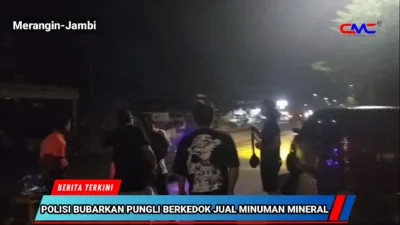 Tim Opsnal Polres Merangin Bubarkan Pungli Berkedok Jual Minuman Mineral