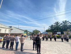 Pimpin Apel Gelar Pasukan Persiapan PAM TPS dan Pergeseran Logistik, Kapolsek Kandis Tekankan Netralitas Polri Pada Pilkada 2024
