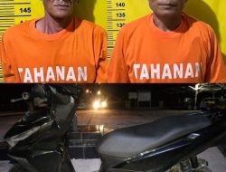 Kurang Dari 1 x 24 jam, BB Motor dan Dua Pelaku Curanmor Diamankan Polsek Minas di Pekanbaru 