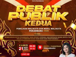 Lusa, Lima Paslon Walikota/Wakil Walikota Pekanbaru Ikuti Debat Publik Kedua