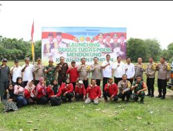 Kapolres Kuansing Launching Gugus Tugas Polri Mendukung Ketahanan Pangan di Desa Seberang Taluk Hilir