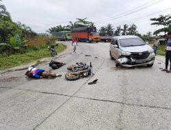 Tabrakan Terjadi Di Minas, Antara Mobil Dan Sepeda Motor