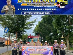Satlantas Polres Kuansing Sosialisasikan Program “Bung Selamat” Untuk Keselamatan Berkendara