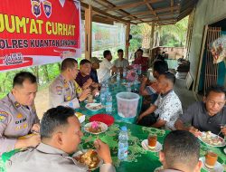 Polres Kuansing Laksanakan Jumat Curhat Bersama Masyarakat Desa Bandar Alai Kari