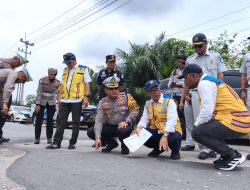 Jelang Operasi Ketuoat DIRLANTAS POLDA Rau CEK Jalan Lintas Timur Bersama Instansi Terkait