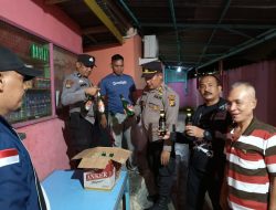 Polsek Tualang Gelar KRYD, Berhasil Amankan Puluhan Minuman Keras.