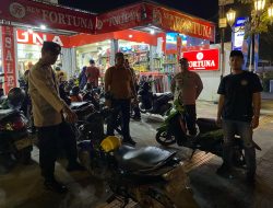 Polsek Tualang Patroli Harkamtibmas Berikan Kenyamanan Warga Beraktifitas di Tempat Keramaian.